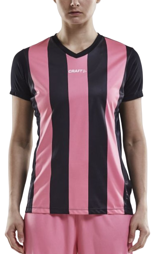 T-shirt Craft Striped Jersey V-Neck T-Shirt Lyserød | 1905568-9471