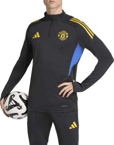 Sweatshirt adidas Originals Manchester United AEROREADY Quarter-Zip Long-Sleeve Training Top 2025/26 Sort | jp3143, 0