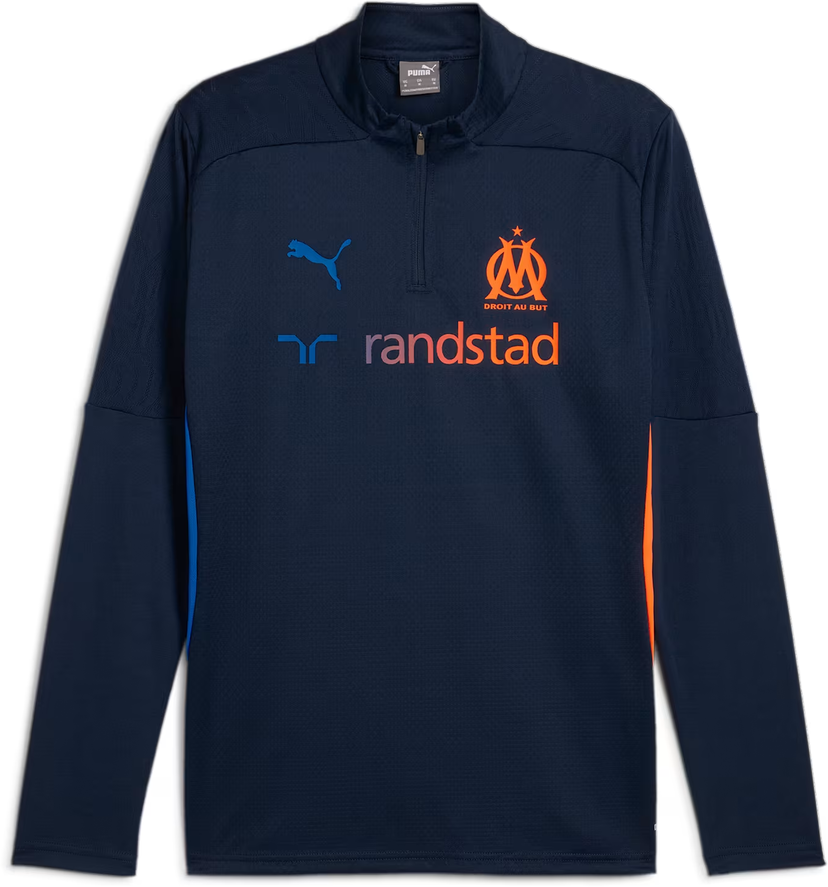 T-shirt Puma OM Training 1/4 Zip Top Mørkeblå | 778222-24