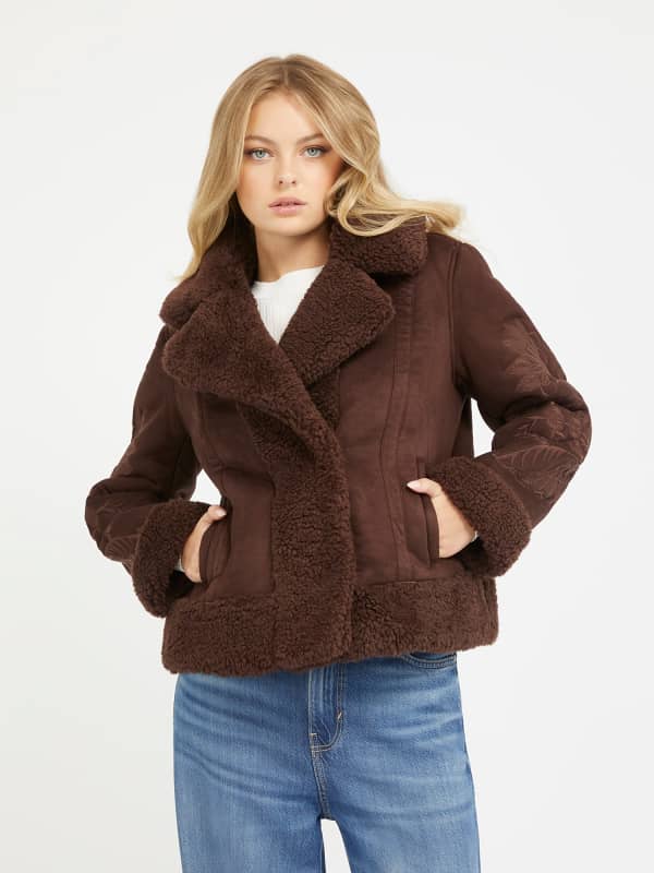 Jakke GUESS Faux Brun | W3BL09KAU90, 0