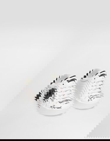 Sneakers og sko Dolce & Gabbana Dolce & Gabbana Portofino Light Printed Calfskin Hvid | DA5312A3A17HWF57, 1