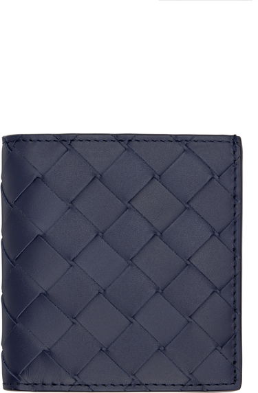 Tegnebog Bottega Veneta Intrecciato Slim Bi-Fold Wallet Mørkeblå | 749400VCPQ63258, 0