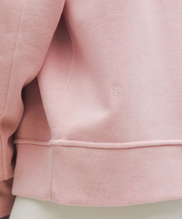 Sweatshirt lululemon Perfectly Oversized Fleece Crew Logo - Size L Lyserød | prod20001239, 4