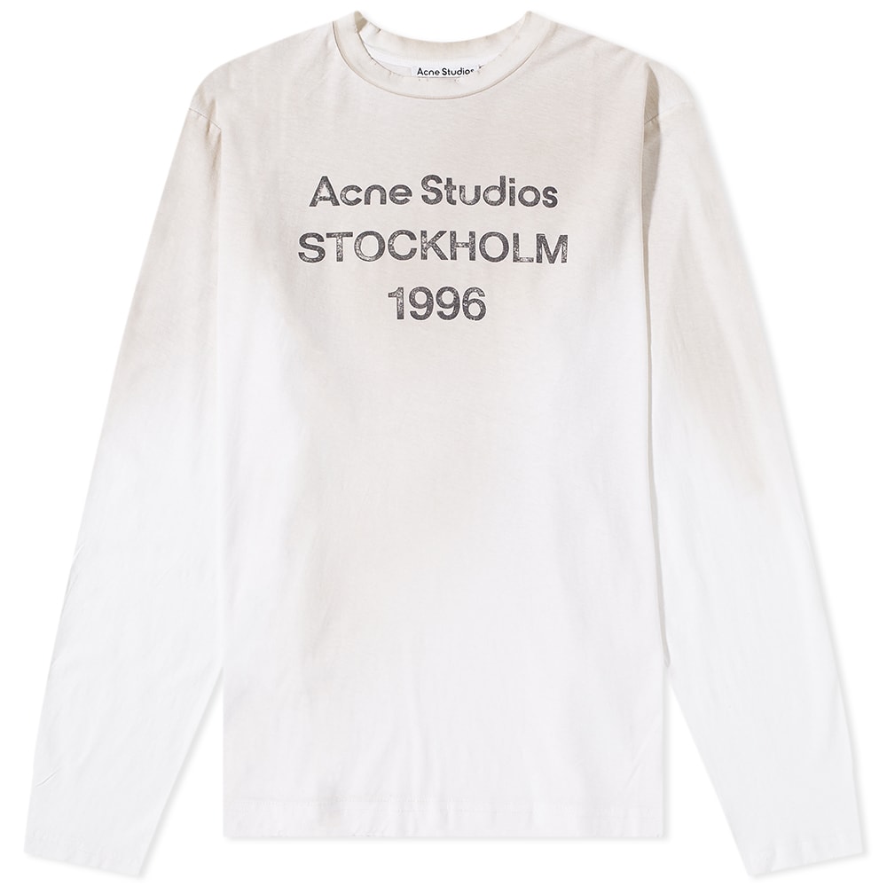 T-shirt Acne Studios Edden 1996 Long Sleeve Tee Beige | CL0197-183, 0