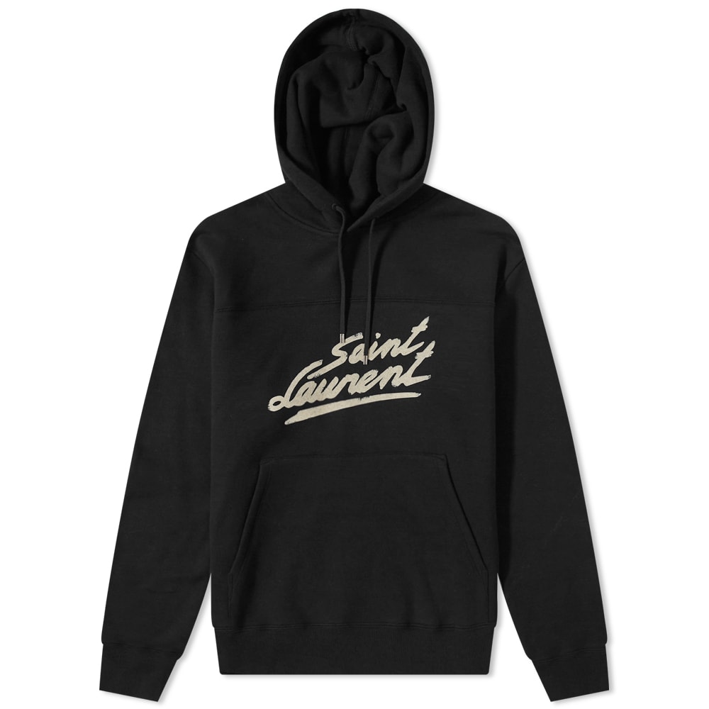Sweatshirt Saint Laurent Marker Logo Hoody Sort | 677263-YBVB2-1095, 0