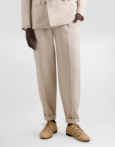 Bukser Dolce & Gabbana Dolce & Gabbana Linen Pants with Turn-Ups Beige | GP11XTFU4MCM0722, 3
