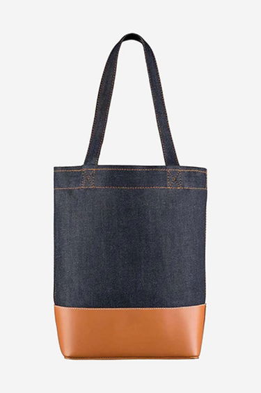 Rygsække og tasker A.P.C. Navy & Tan Small Axel Tote Sort | CODDP-M61568, 2