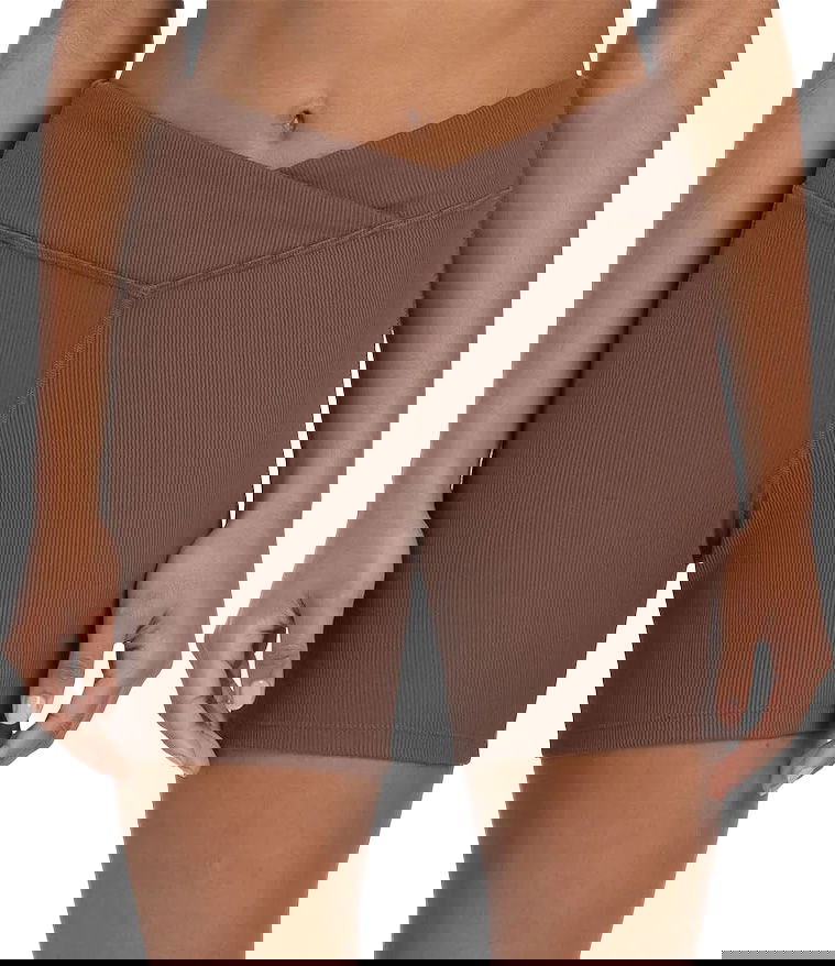 Shorts Reebok Reebok Studio Rib Bike Shorts Brun | 100075382