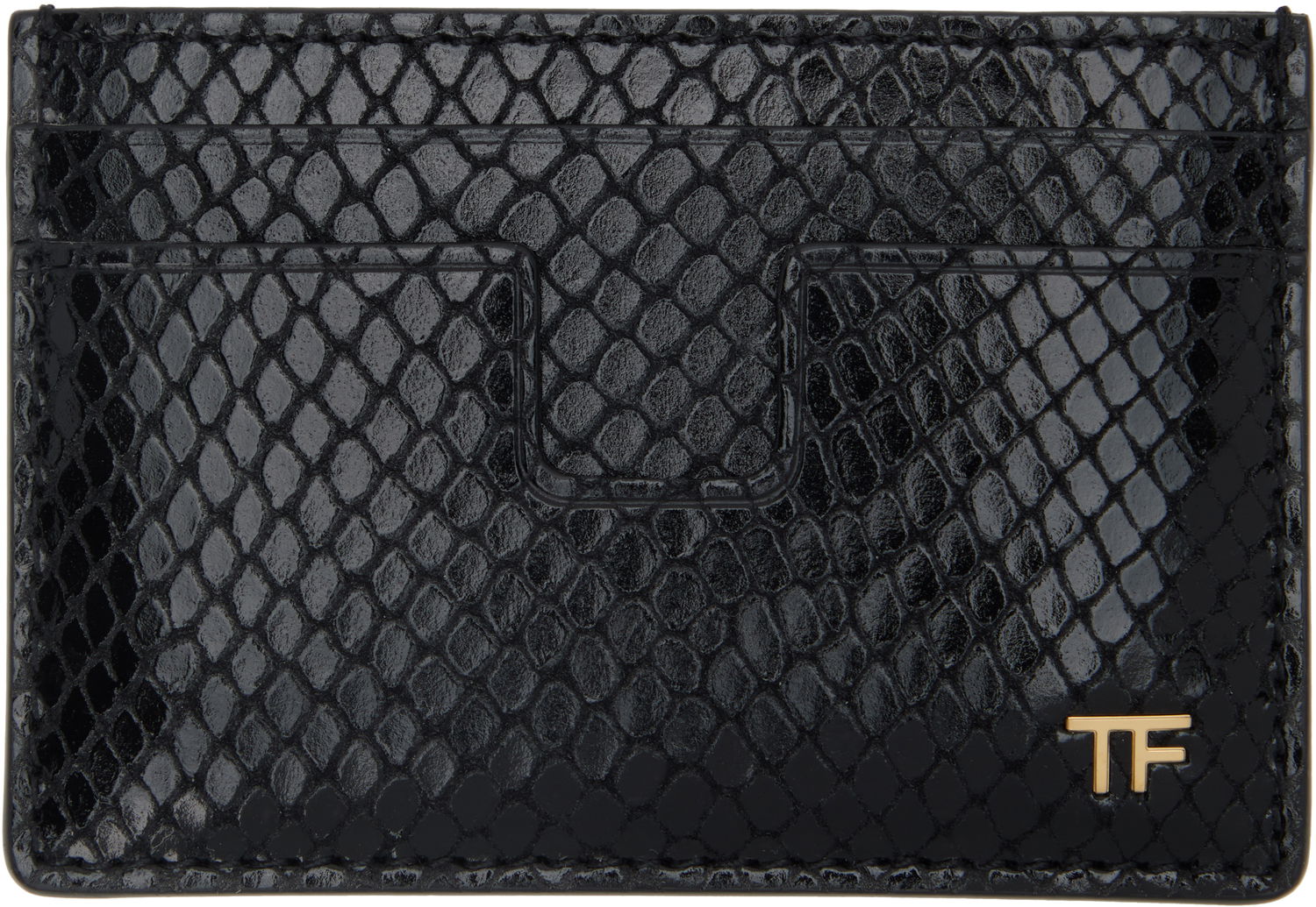 Tegnebog Tom Ford TOM FORD Printed Python Card Holder Sort | YM232-LCL471G, 0