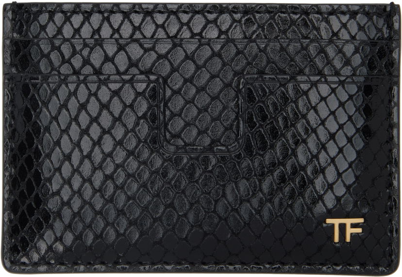 Tegnebog Tom Ford TOM FORD Printed Python Card Holder Sort | YM232-LCL471G