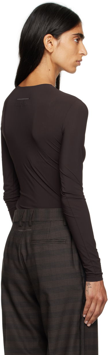 Krop Maison Margiela MM6 Maison Margiela Jersey Bodysuit Brun | S62NA0085 S20518, 2
