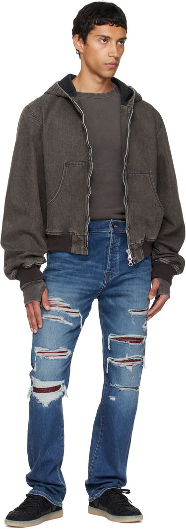 Jeans AMIRI AMIRI Croc Slim Thrasher Jeans Blå | AMDNSM1023, 3