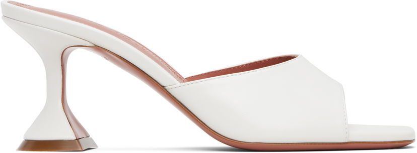 Skopleje Amina Muaddi Amina Muaddi Lupita 70 Heeled Sandals Hvid | LUPITA SLIPPER 70 CL Nappa