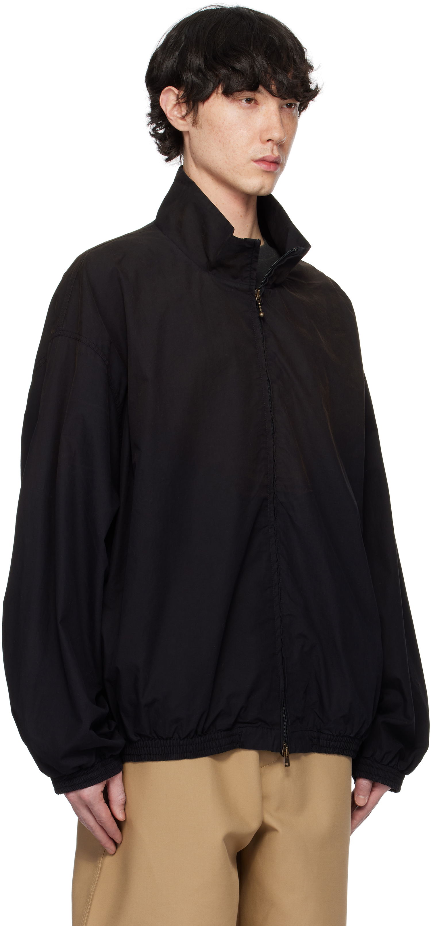 Vindjakke Acne Studios Printed Logo Zipper Jacket Sort | B90791-, 1