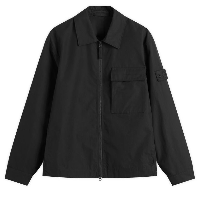 Jakke Stone Island Weatherproof Cotton Canvas Shirt Jacket, Size Large Sort | K2S151200018-V0029