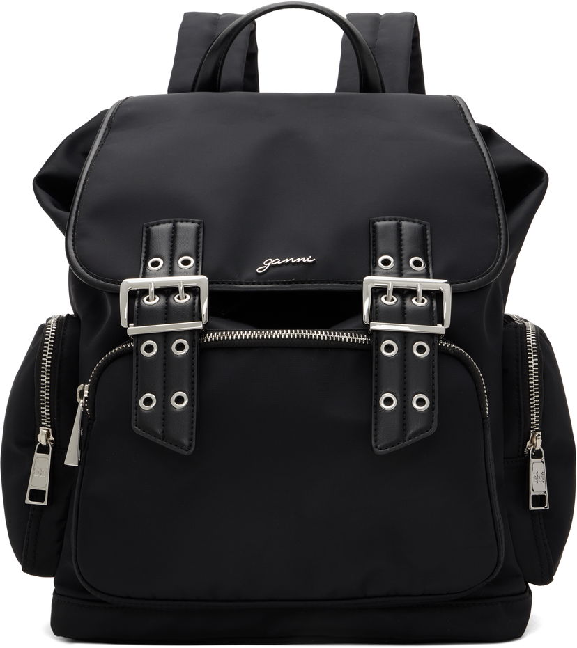 Rygsæk GANNI GANNI Bucky Nylon Backpack Sort | A6526