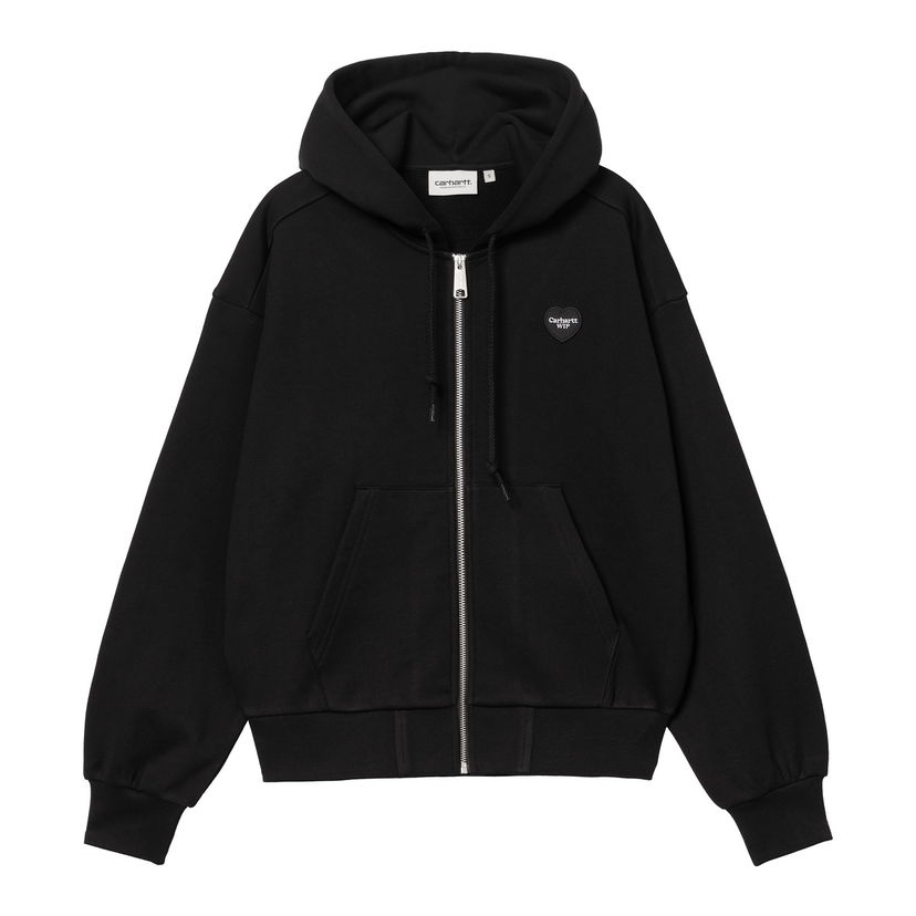 Sweatshirt Carhartt WIP Women's Hooded Heart II Hartt Zip-Up Sweatshirt Sort | I035242_2