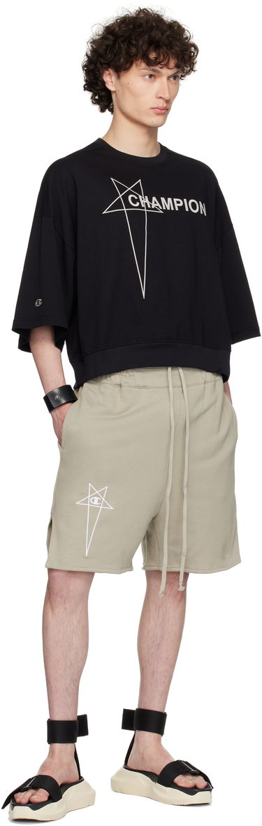 T-shirt Rick Owens Rick Owens Champion Edition Tommy Cropped T-Shirt Sort | CM01E1677 CHJG JERSEY, 3
