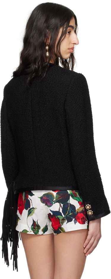 Jakke Dolce & Gabbana Dolce&Gabbana Cropped Single-Breasted Jacket Sort | F27DAZ FU3JL, 2