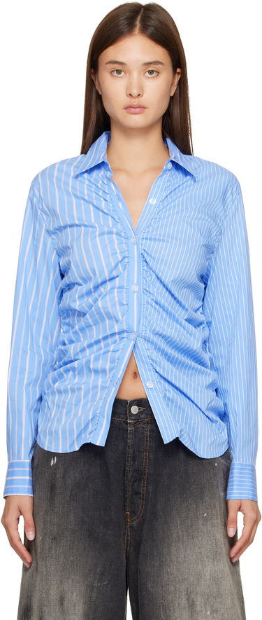 Skjorte Andersson Bell Stripe Shirring Shirt Blå | atb1398w, 0