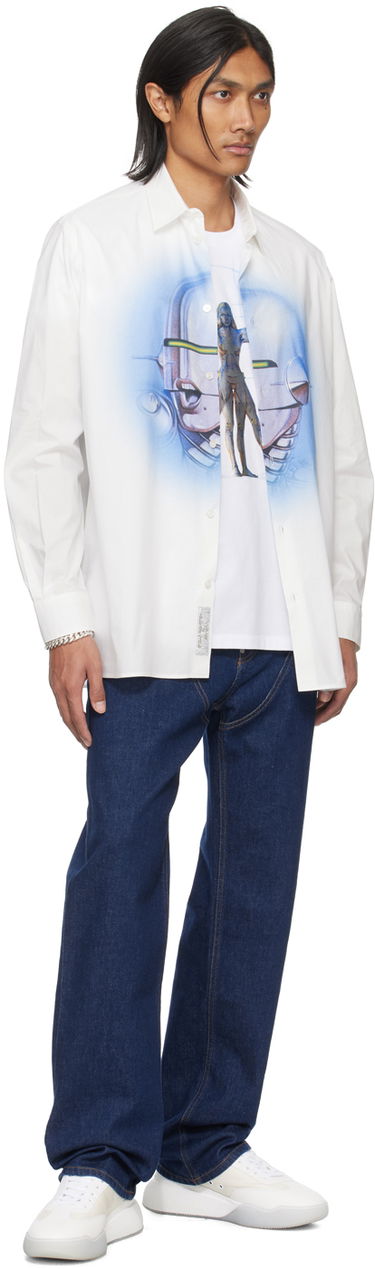 T-shirt Stella McCartney Vitruvian Woman Graphic T-Shirt Hvid | 6J01583SPY84, 3