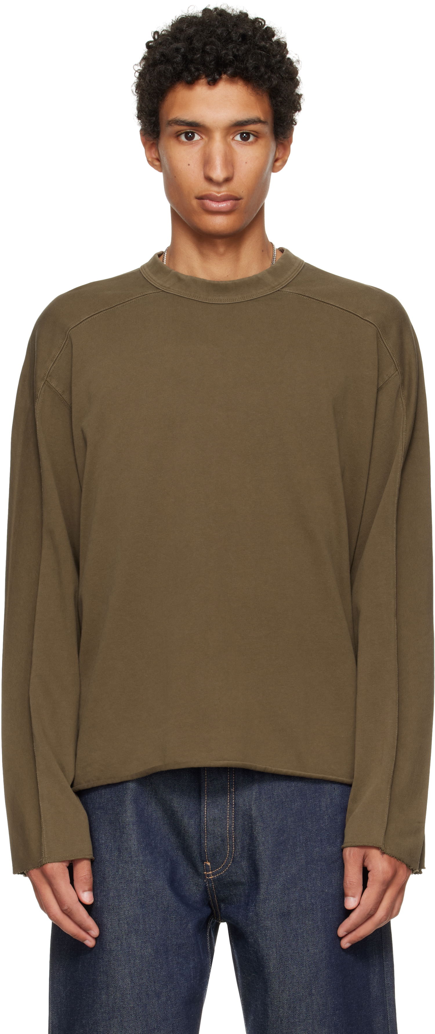 T-shirt Entire Studios Entire Studios Heavy Long Sleeve T-Shirt Grøn | ES2486BT, 0
