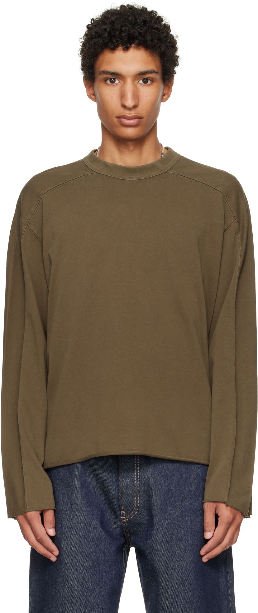 T-shirt Entire Studios Entire Studios Heavy Long Sleeve T-Shirt Grøn | ES2486BT