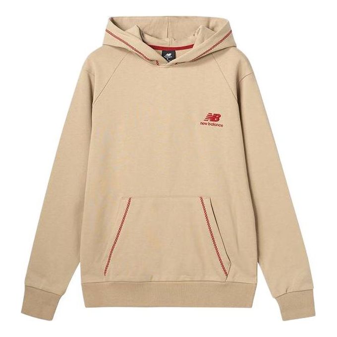 Sweatshirt New Balance Athletics French Terry Hoodie Beige | AMT31570-BNN