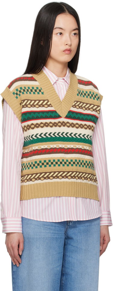 Sweater Max Mara Weekend Max Mara Vicino Knit Vest Beige | 2515351021600, 1