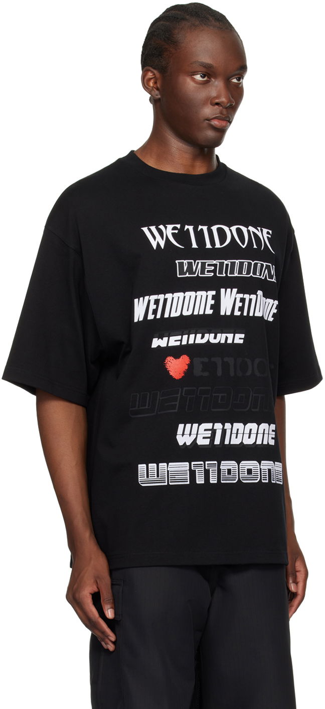 T-shirt We11done 'Love' Graphic Print T-Shirt Sort | WD-TT3-22-901-U-BK, 1