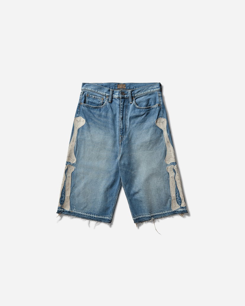 Shorts KAPITAL 14oz Denim 5P Bone Shorts Blå | EK-1448SPA PRO