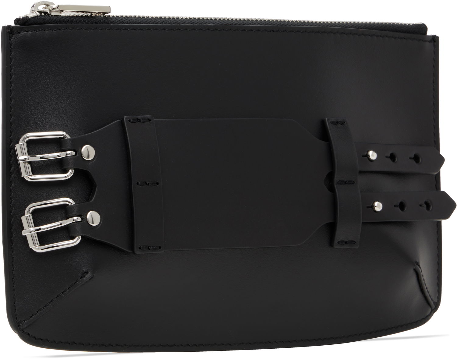 Håndtaske Maison Margiela MM6 Maison Margiela Leather Bracelet Pouch Sort | SB6WF0007 P8327, 1