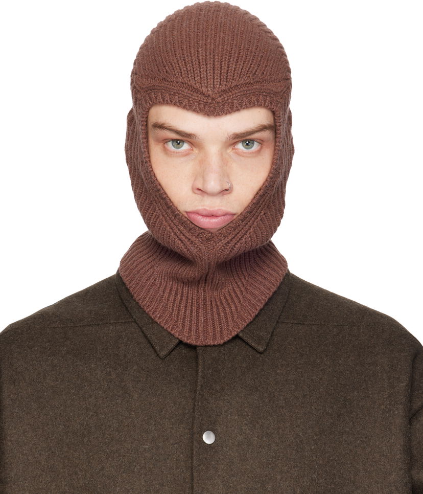 Tørklæde Rick Owens Balaclava Skull Brun | RR02D6490 WSBR