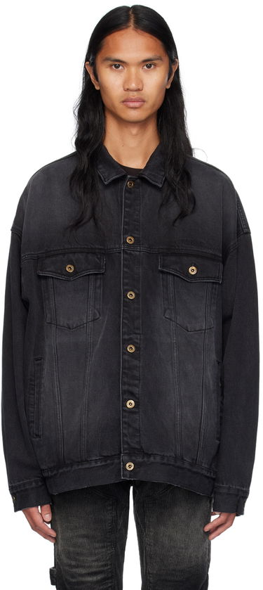 Jakke We11done Oversized Denim Jacket Sort | WD-DJ2-24-353-U-BK, 0