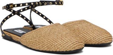 Tilbehør Alaïa ALAÏA Paper Straw Ballerina Flats Beige | AA3S127TK036, 3