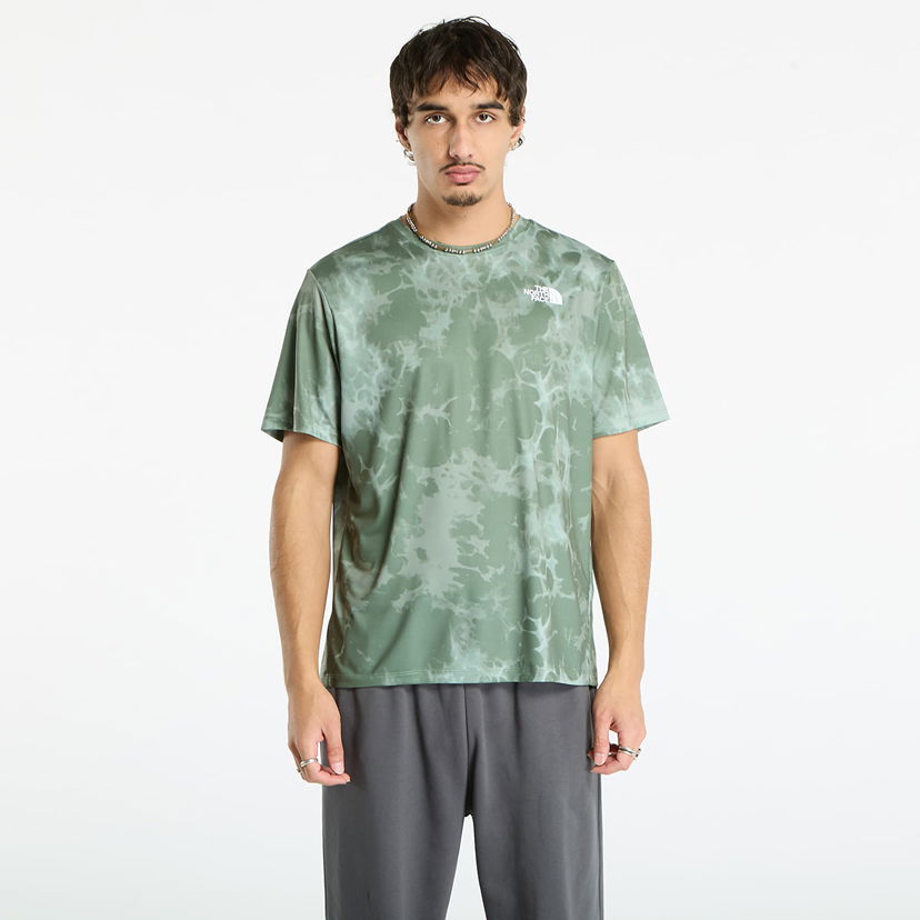 T-shirt The North Face T-shirt M 24/7 Short Sleeves Regular Tee Bark Mist Light Refractions Print S Grøn | NF0A8DZDCZO1