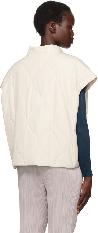 Vest Pleats Please Issey Miyake Issey Miyake Quilted Vest Hvid | PP48ZE882, 2