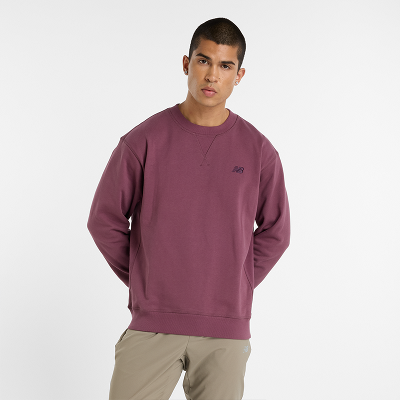 Sweater New Balance Men's Sweatshirt Bourgogne | NBMT41506FDP