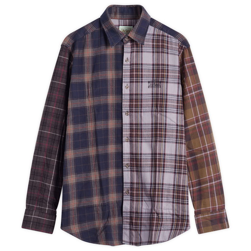 Skjorte Aries Overdyed Patchwork Shirt Flerfarvet | AR40121-PUP