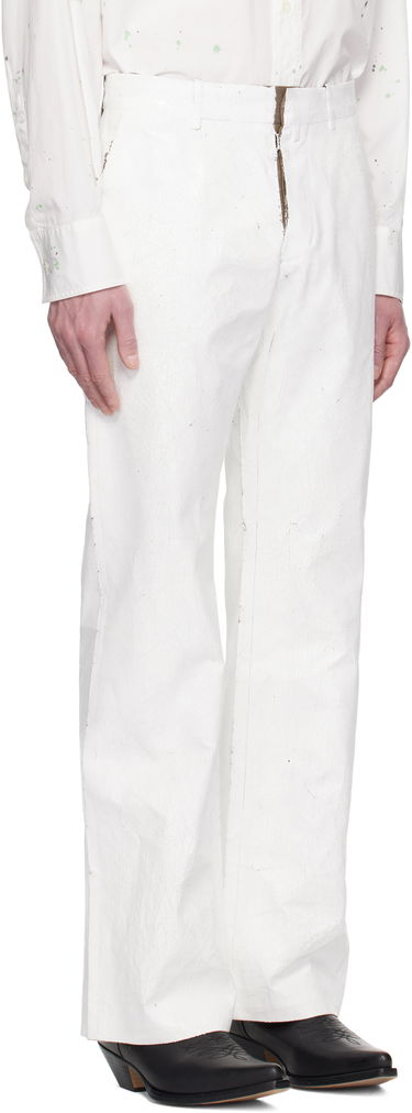 Bukser Maison Margiela MM6 Maison Margiela Painted Trousers Hvid | SH2KA0026 M35437, 1