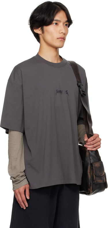 T-shirt VETEMENTS VETEMENTS Metal Logo Regular Fit T-Shirt Grå | UH76TR600M, 1
