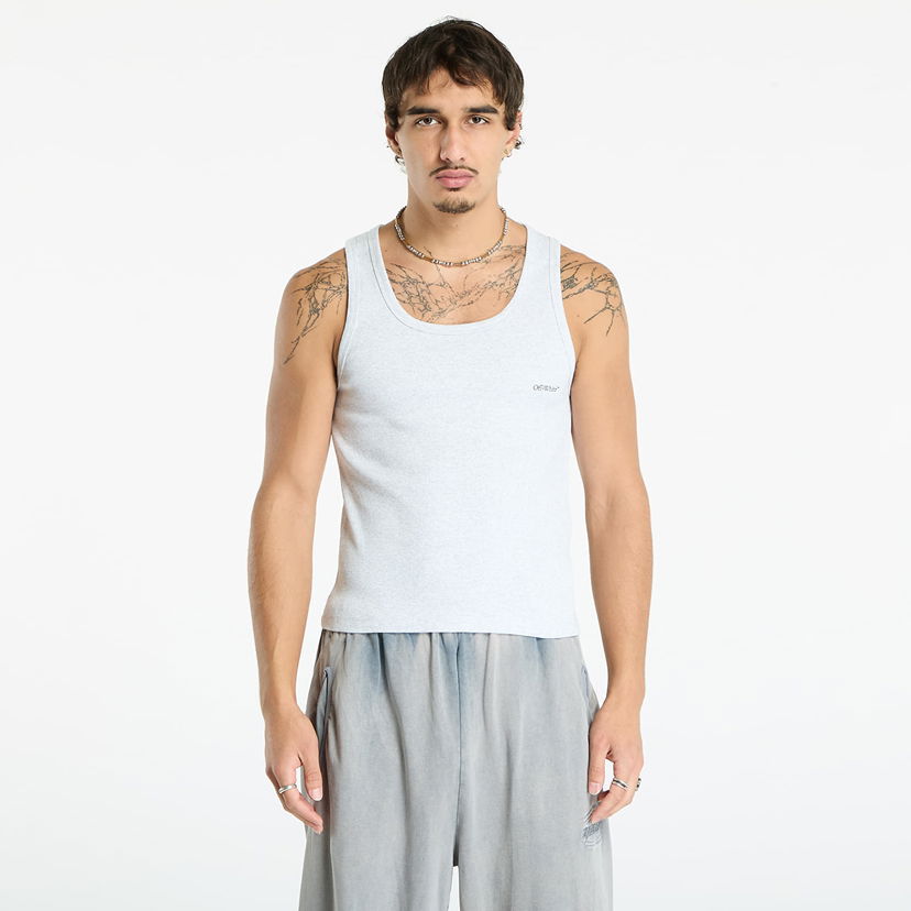 Tanktop Off-White Off-White Bookish Rib Tank Top Grå | OMUY006C99JER0020810