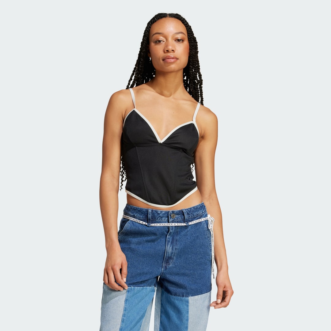 Tanktop adidas Performance Atlanta Cut Line Corset Sort | IW5675, 0