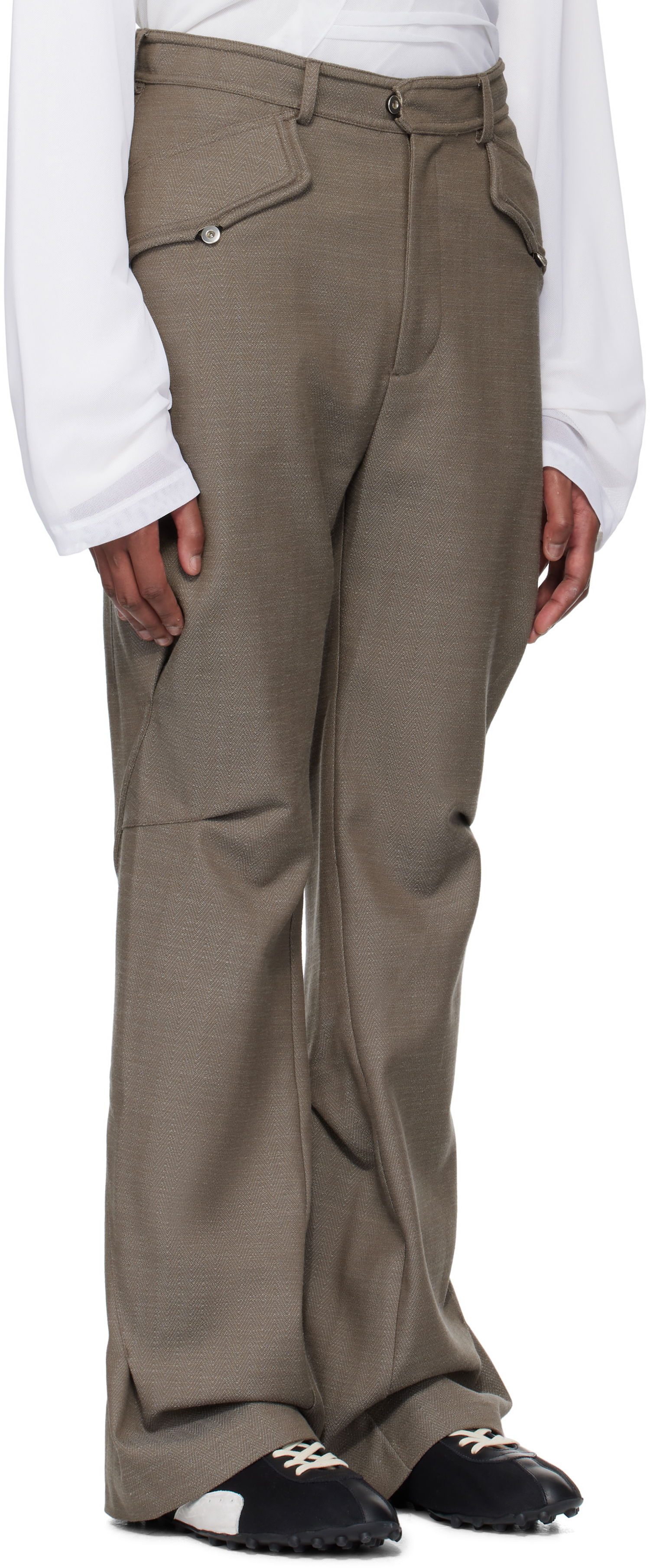 Bukser KIKO KOSTADINOV Kiko Kostadinov Alec K-Dart Trousers Grå | KKSS25T05-17, 1