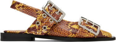 Kjole GANNI GANNI Feminine Buckle Flats Gul | S2940, 0