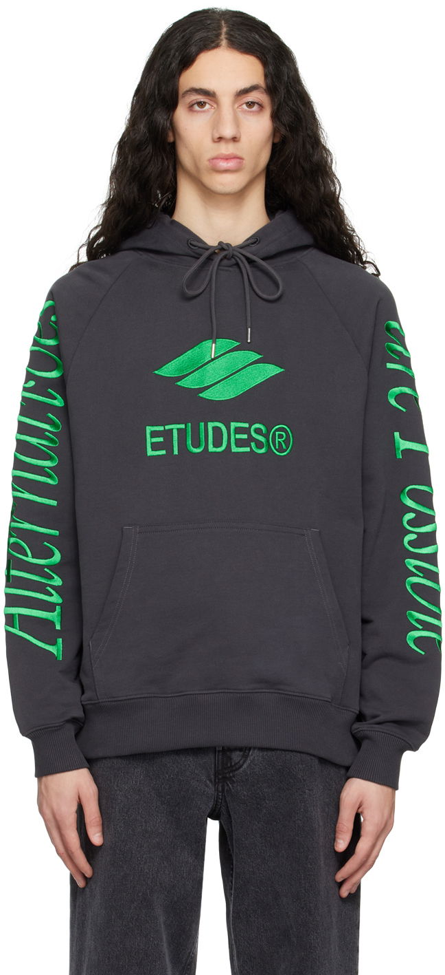 Sweatshirt Études Études Racing Eco Hoodie Grå | E23MM270A01696