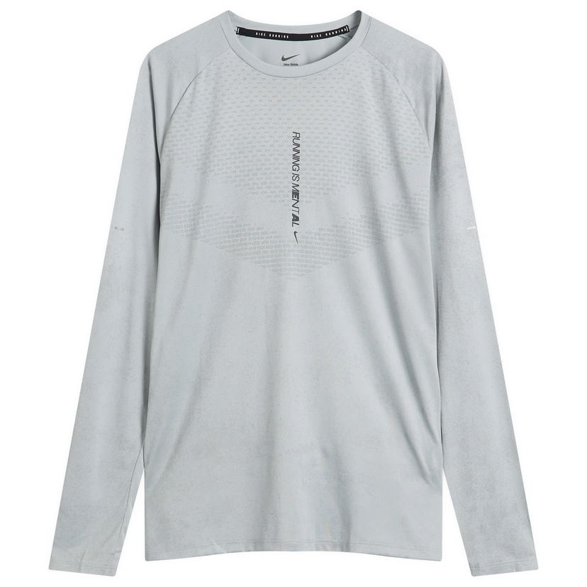 T-shirt Nike Stride Long Sleeve Running Top Grå | IM7836-077