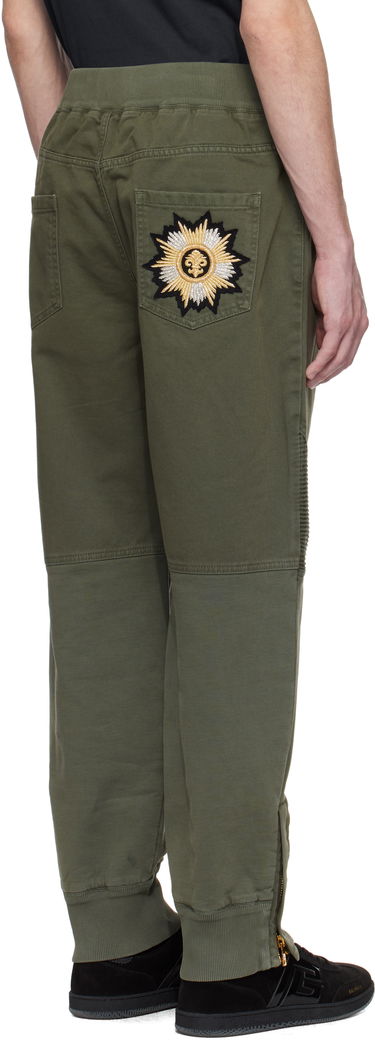 Joggingbukser Balmain Balmain Loose-Fit Denim & Jersey Trousers Grøn | EH1MD045DF43, 2