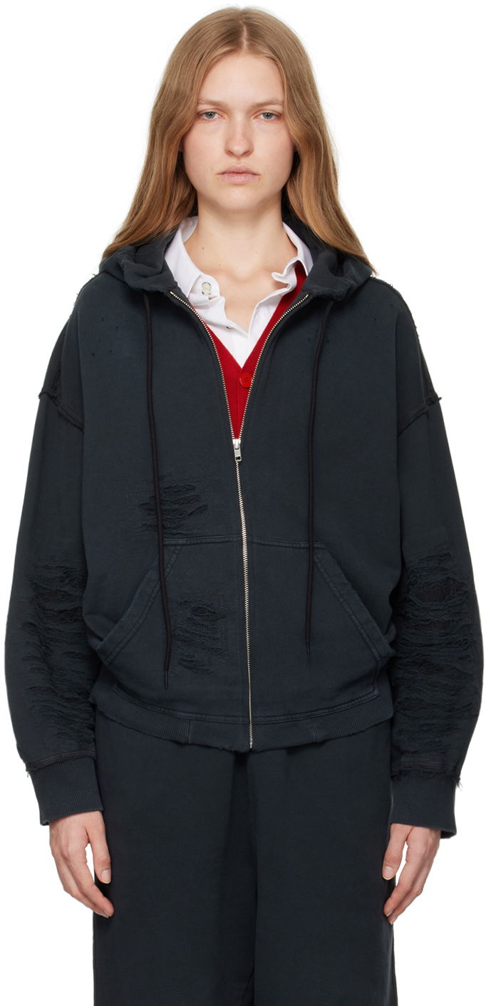 Sweatshirt Maison Margiela Unbrushed Sweat Hoodie Sort | S62GU0130 M25004