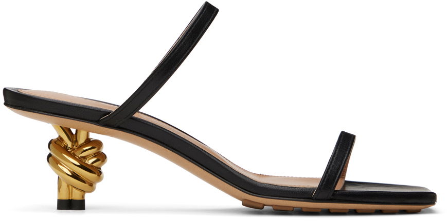 Tilbehør Bottega Veneta Bottega Veneta Knot Heel Sandals Sort | 780298 V3VN0, 0